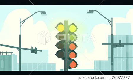 與紅綠燈的風景 126977277