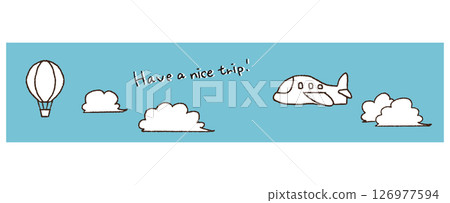 Hand drawn travel cute banners Hand drawn travel cute banners 126977594