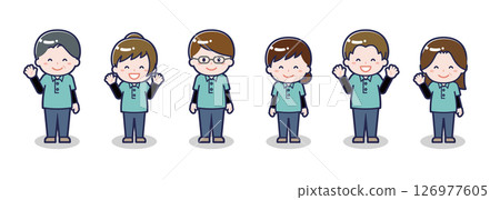 Various people set _ smile _ child support worker 126977605