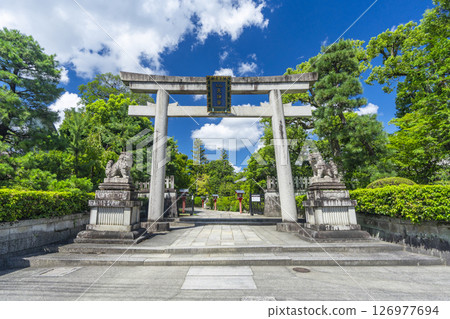 遺址神社（稻田神）石牌坊--京都府北區衣笠天神森町-- 126977694