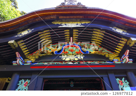 竹生島寶嚴寺色彩絢麗的唐門 126977812