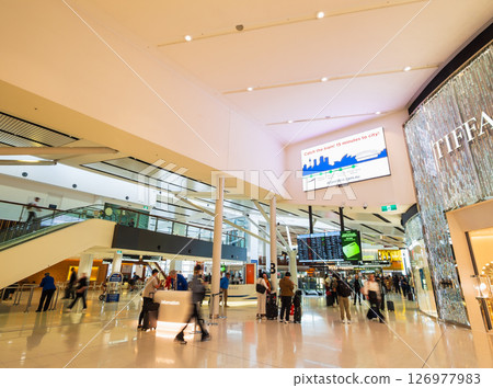 Airport, departure lobby, overseas travel image Sydney International Airport 126977983