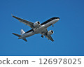 A foreign passenger plane approaching Haneda Airport, seen from Jonanjima Seaside Park on a clear winter day 126978025