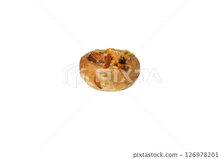 PNG stuffed mushrooms isolated on white background. PNG stuffed mushrooms isolated on white background. 126978201