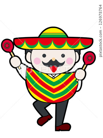 Mexican man with maracas Mexican man with maracas 126978764