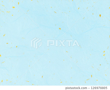 淺藍色背景，仿照日本紙上灑滿金箔的風格 126978805