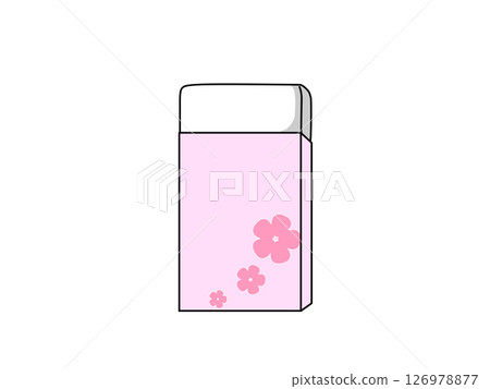 粉紅色花卉橡皮擦 126978877