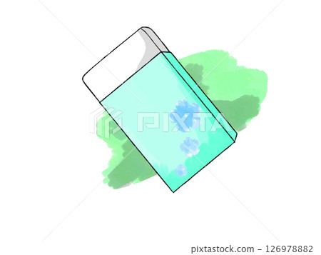 水彩藍色花卉橡皮擦 126978882