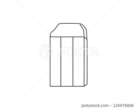 用過的橡皮擦和線條畫 126978886