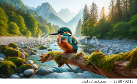 Kingfisher of the river side 126979212