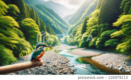 Kingfisher of the river side 126979213