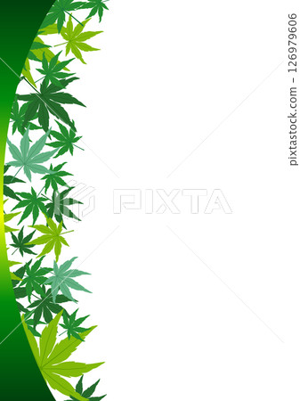 藍色秋葉背景圖 126979606