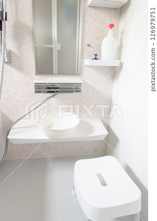 Bathroom image: A clean, white-based bathroom image 126979751