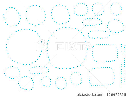 Cute round frame with simple dots Cute round frame with simple dots 126979816