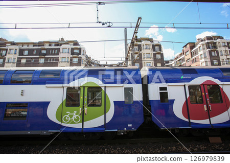 France, Paris, French National Railways train 126979839