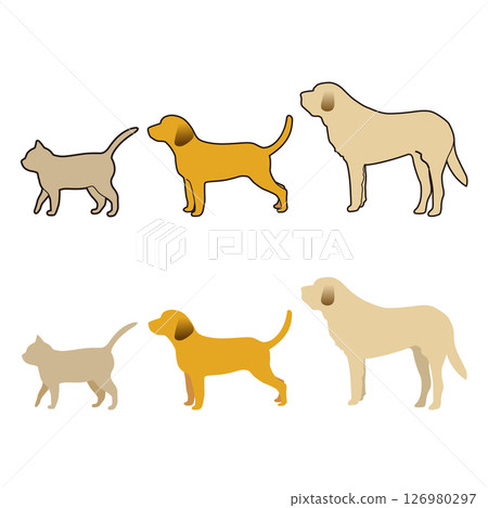 動物狗剪影簡單插圖集 動物狗剪影簡單插圖集 126980297