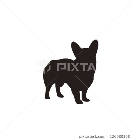 Animal dog corgi silhouette simple illustration Animal dog corgi silhouette simple illustration 126980308