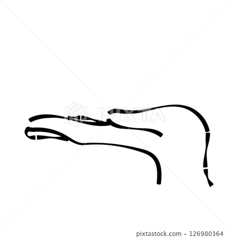 Outstretched flat hand 126980364