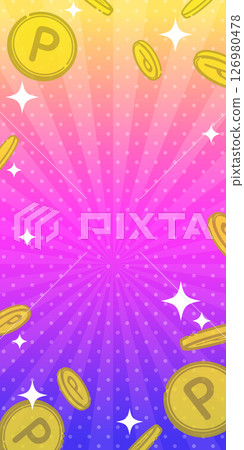 Pop and cute point-up campaign background illustration Pop and cute point-up campaign background illustration 126980478