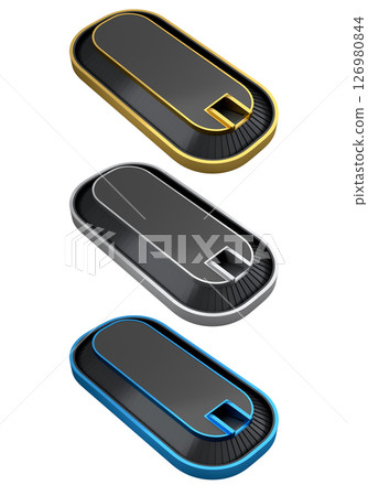 Set of Airport luggage conveyor belt from baggage claim area on white background. Set of Airport luggage conveyor belt from baggage claim area on white background. 126980844