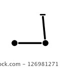 Scooter icon on white. 126981271
