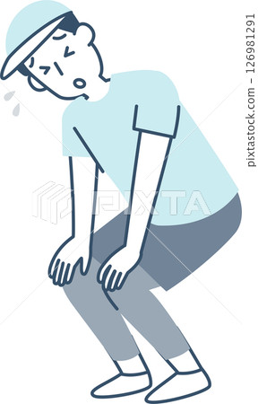 年輕人運動後感到疲倦 126981291