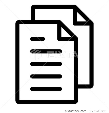 插圖圖示素材:文件文件 插圖圖示素材:文件文件 126981398
