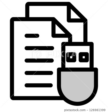 Illustration icon material: Document file 126981399