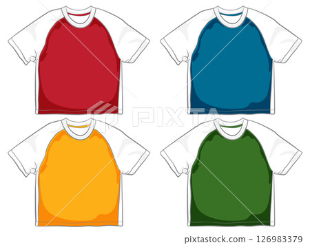 Colorful Baseball T-Shirts Vector Illustration Colorful Baseball T-Shirts Vector Illustration 126983379