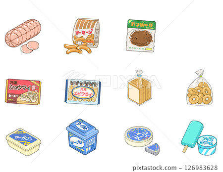 加工肉類、冷凍食品和乳製品等日常食品 加工肉類、冷凍食品和乳製品等日常食品 126983628