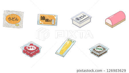 Daily foods such as fish paste and pickles 126983629