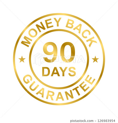 90 days money back guarantee icon vector for graphic design, logo, website, social media, mobile app, UI illustration 126983954