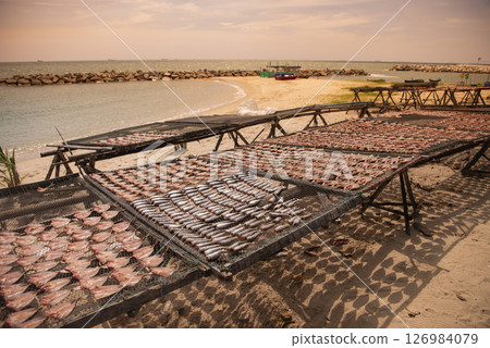 THAILAND RAYONG LAEM CHAROEN BEACH FISHING VILLAGE 126984079