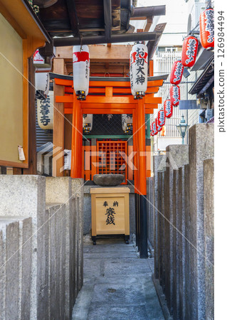 Osaka Sennichimae morning Hozenji precinct Ohatsutenjin (Okayama Mogami Inari) summer Osaka Sennichimae morning Hozenji precinct Ohatsutenjin (Okayama Mogami Inari) summer 126984494