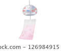 Goldfish-patterned wind chimes swaying in the wind 126984915