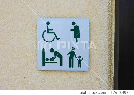 Toilet sign mark public toilet blue 126984924