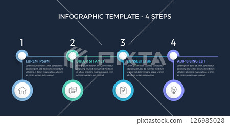 Infographic Template - Four Steps 126985028