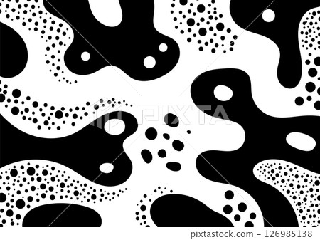 abstract black white dynamic pattern organic flowing shapes polka dots modern artistic background texture graphic design abstract black white dynamic pattern organic flowing shapes polka dots modern artistic background texture graphic design 126985138