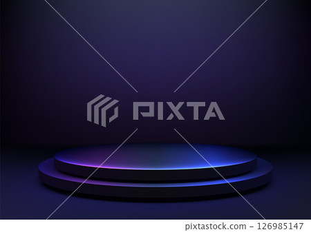 minimalist 3d circular podium with blue pink gradient light on dark purple background technology concept product display mockup minimalist 3d circular podium with blue pink gradient light on dark purple background technology concept product display mockup 126985147