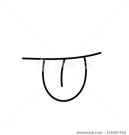 簡單的舌頭插圖 126985348