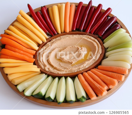 Bagna Cauda with Fresh Vegetables 126985565