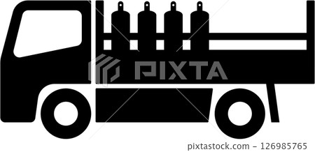 丙烷氣體輸送車輛簡單圖標 126985765