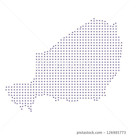 Niger map dotted pattern design purple circle Niger map dotted pattern design purple circle 126985773