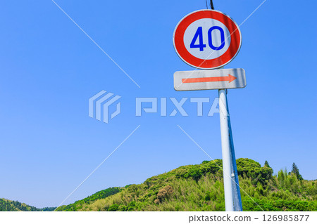 speed limit, speed limit, maximum speed, regulatory signs, road signs, traffic regulations, speed limit, speed limit, maximum speed, regulatory signs, road signs, traffic regulations, 126985877