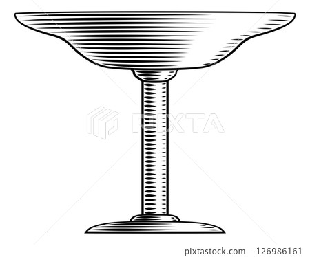 Chalice Grail Cup Goblet Woodcut Vintage Icon 126986161