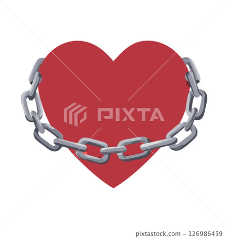 Chained Heart Symbol of Love Loss Constraint 126986459