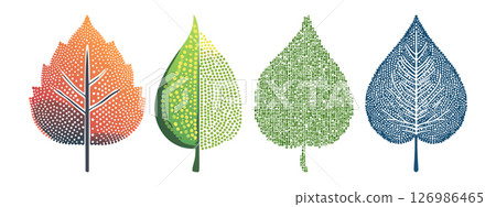 Four Seasons Leaves Autumn Spring Summer Winter Nature Image Stock Photos Four Seasons Leaves Autumn Spring Summer Winter Nature Image Stock Photos 126986465