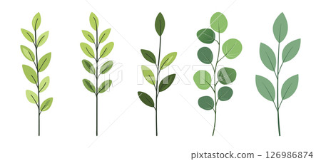 Green Leaves Clipart Design Template Green Leaves Clipart Design Template 126986874