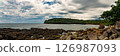 Rocky Coastline and Tropical Forest Peninsula in Sao Tome and Principe 126987093