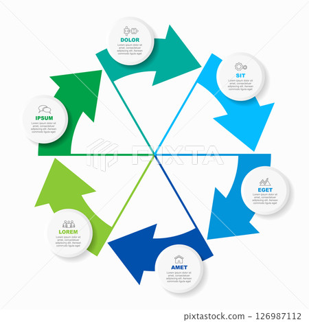 Infographic design template with place for your data. Vector illustration. Infographic design template with place for your data. Vector illustration. 126987112